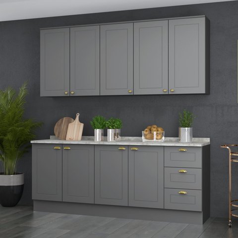 Cozinha Compacta 4 Peças Emily Espresso Móveis