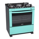Ver imagem 1 de FOGAO 5 BOCAS VENAX DELPLUS VITREO BL VERDE GAS GLP