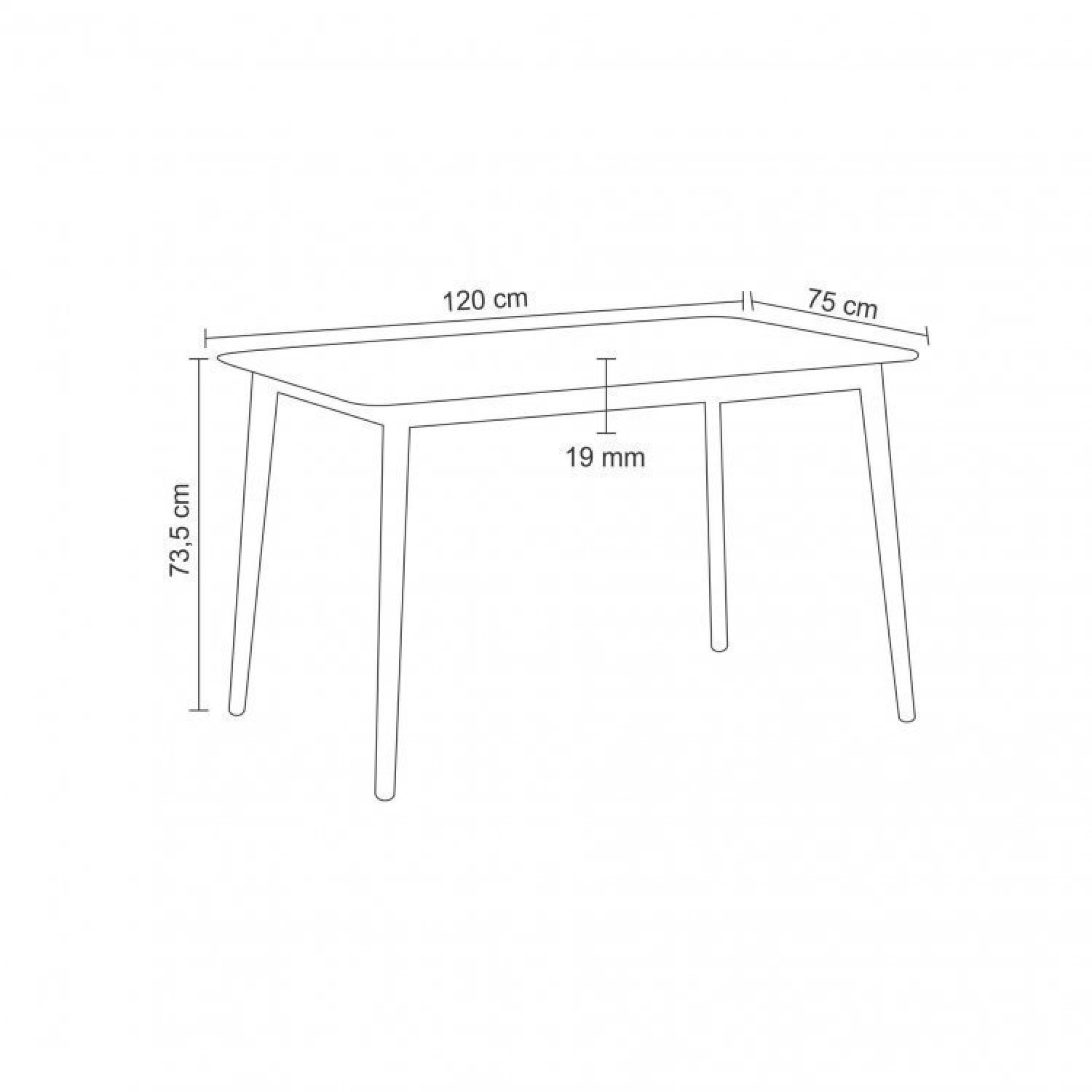 Conjunto Sala de Jantar Mesa Finlândia 120x75cm com 4 Cadeiras Betina PU  - 8