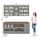 Ver imagem 3 de Cozinha Compacta Modulada 4 Peças Emily Cinza/Nature
