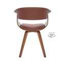Ver imagem 6 de Conjunto Sala de Jantar Mesa Finlândia 120x75cm com 4 Cadeiras Betina Giratória PU Marrom
