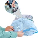 Ver imagem 3 de Kit 3 Vac Bag Extra Grande 80x100cm Saco À Vácuo para Edredom Ordene Transparente