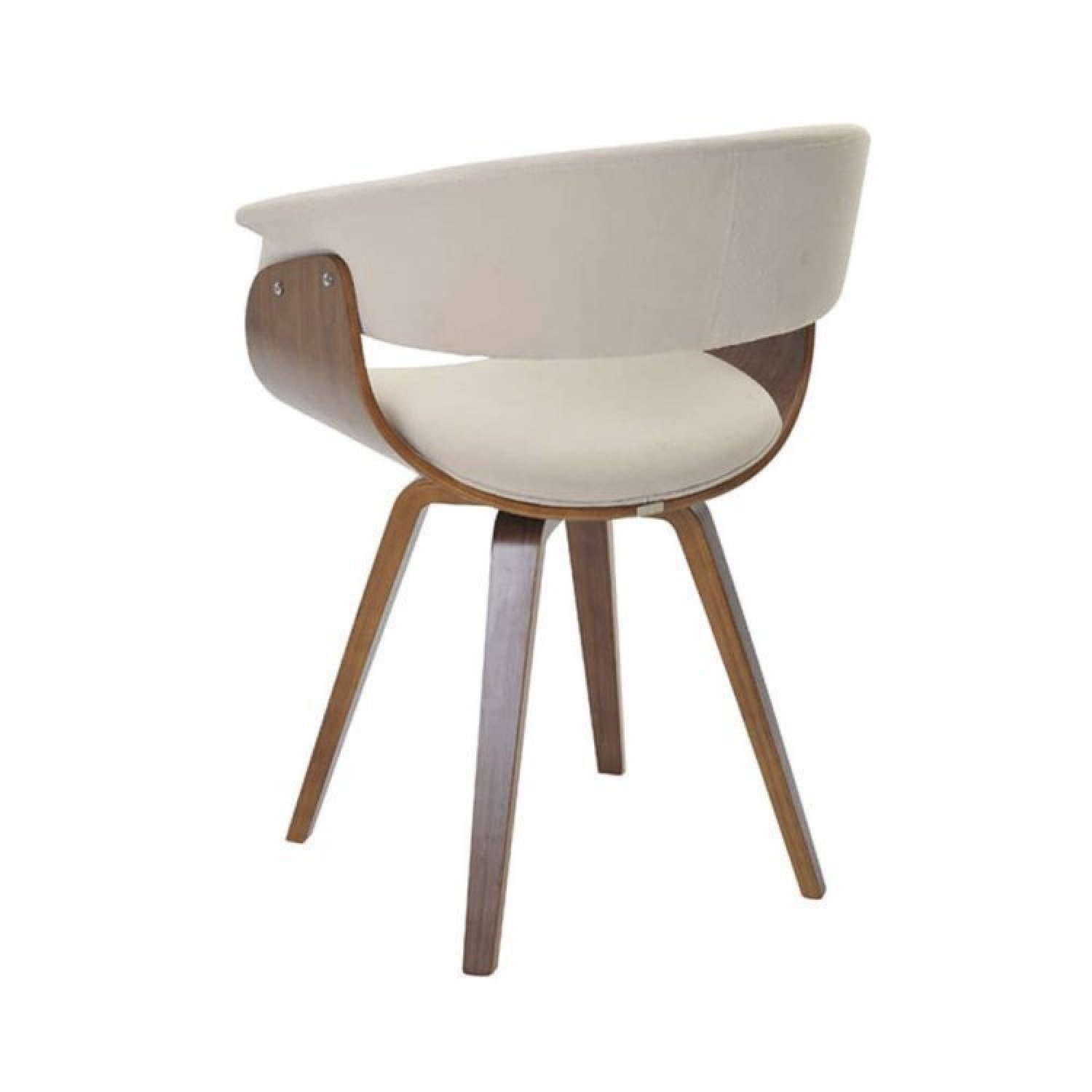 Conjunto Sala de Jantar Mesa Finlândia Nogueira 120x75cm com 4 Cadeiras Betina Linho  - 6