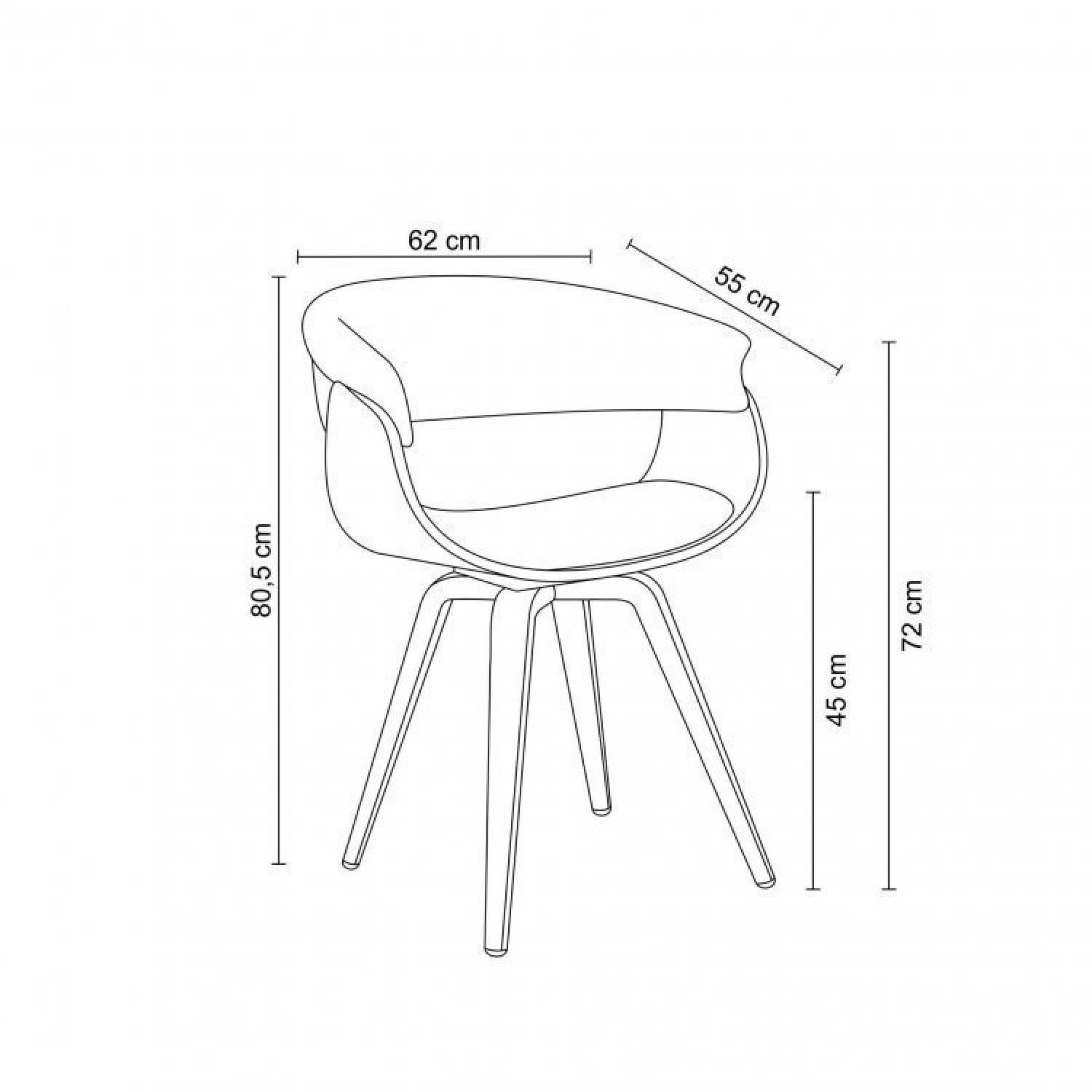 Conjunto Sala de Jantar Mesa Finlândia Nogueira 120x75cm com 4 Cadeiras Betina Linho  - 9