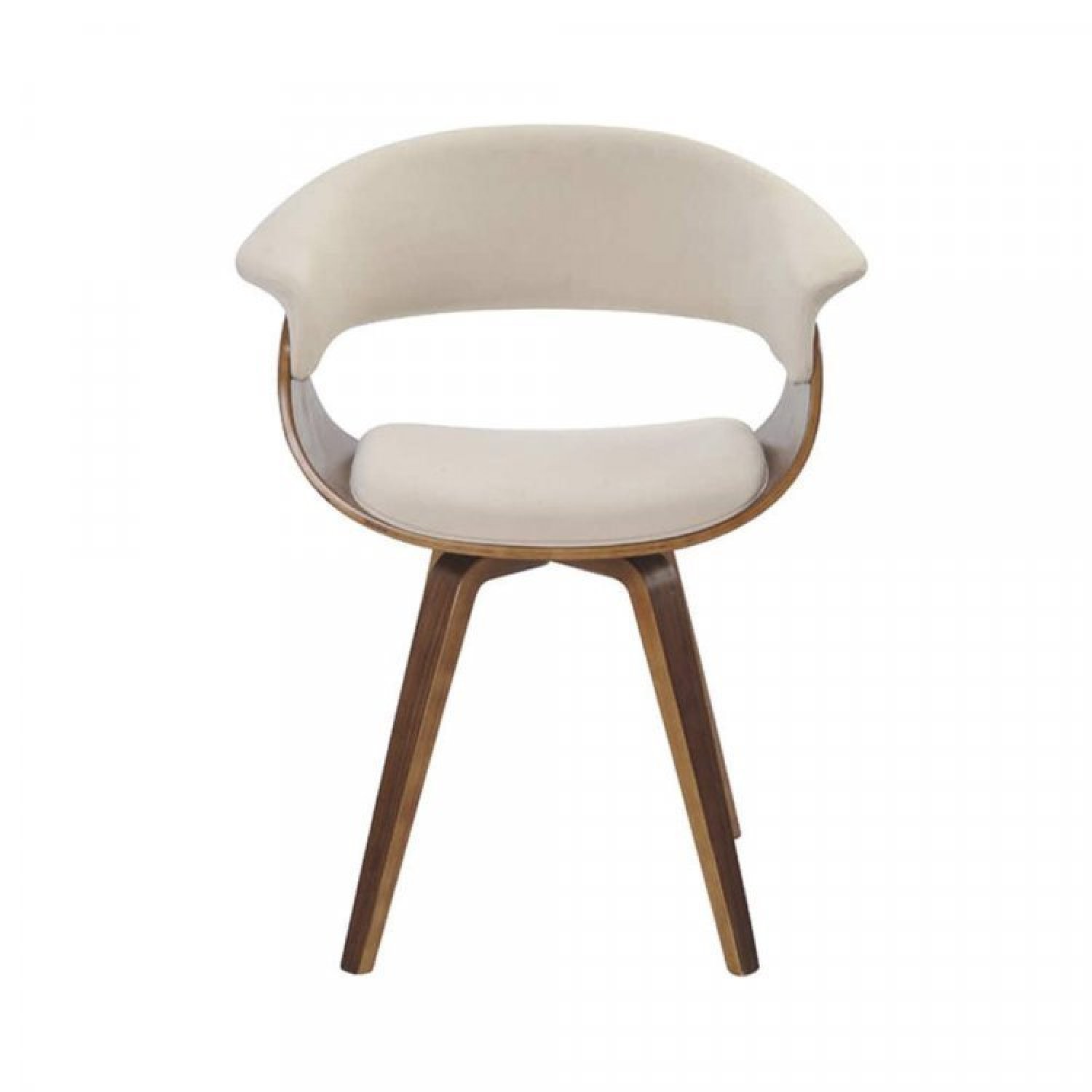 Conjunto Sala de Jantar Mesa Finlândia Nogueira 120x75cm com 4 Cadeiras Betina Linho  - 4