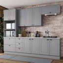 Ver imagem 1 de Cozinha Completa Modulada 5 Peças Emily Cinza/Calcare