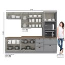 Ver imagem 4 de Cozinha Completa Modulada 5 Peças Emily Cinza/Nature