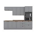Ver imagem 3 de Cozinha Completa Modulada 5 Peças Emily Cinza/Nature