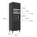 Ver imagem 5 de Torre Quente 3 Portas 2 Nichos Para Forno Cecilia 