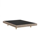 Ver imagem 1 de Cama Box Casal Osaka Flutuante Estilo Japonesa 138x188 Base Estofada Bouclê Capuccino - Abmaza