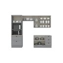 Ver imagem 2 de Cozinha Compacta Modulada 4 Peças Emily Cinza/Calcare