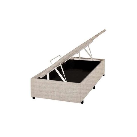 Cama Box Baú Solteiro Universal Linhão Palha (88x188x35) - Costa Rica