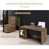 Conjunto Home Office 3 Peças 1 Mesa em L Tamburato 1 Gaveteiro Volante 1 Gaveteiro Arquivo Artany - 2