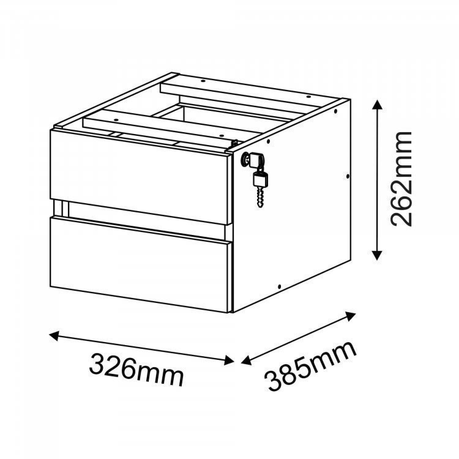 Conjunto Home Office 3 Peças 1 Mesa 140cm 2 Gavetas com Chave 1 Mesa 120cm 1 Gaveteiro 3 Gavetas Artany - 5