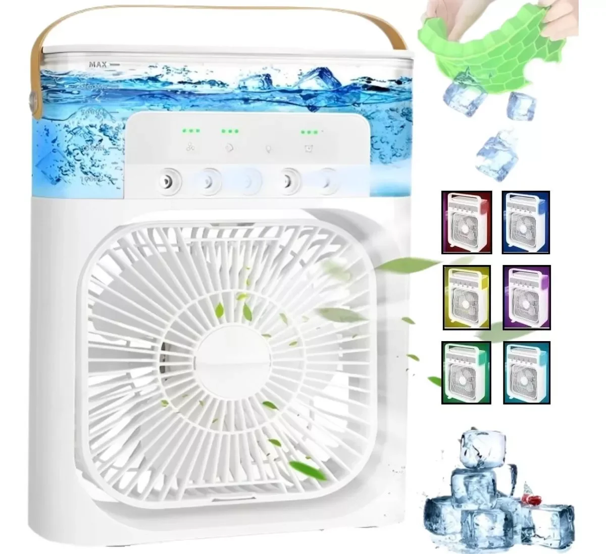 Mini Umidificador Ventilador de Ar Portátil Usb Cor Branco - 2