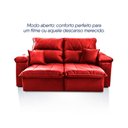 Ver imagem 5 de Sofá Retrátil Reclinável Trento 1,80m Suede Velut Vermelho Molas no Assento - King House