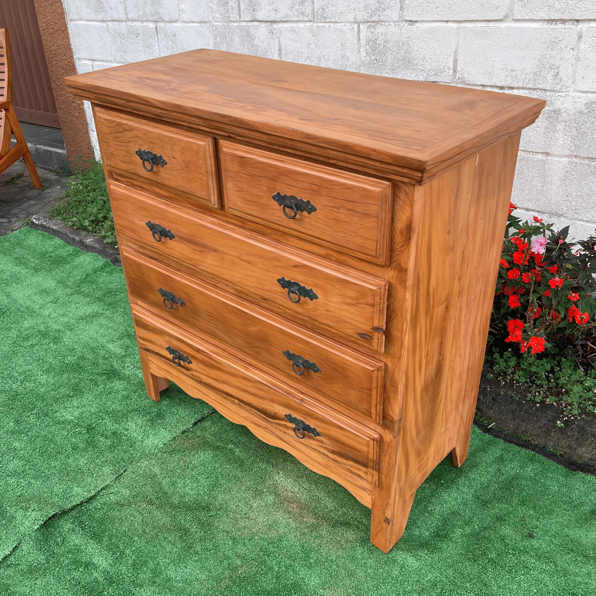 Cômoda Gaveteiro em Madeira de Demolição 1m X 1m Sudeste Rústico - 4