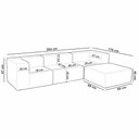 Ver imagem 2 de Sofá 4 Lugares para Sala Living Modular com Puff 264cm Lancaster F04 Linho Cru - Lyam Decor