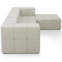 Ver imagem 5 de Sofá 4 Lugares para Sala Living Modular com Puff 264cm Lancaster F04 Linho Cru - Lyam Decor