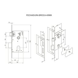 Fechadura Interna 40mm com Roseta Módena MGM - 5