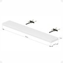 Ver imagem 4 de Prateleira Suporte Embutido 90x14x3cm Branca Conceito