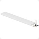 Ver imagem 7 de Prateleira Suporte Embutido 90x14x3cm Branca Conceito