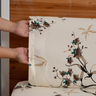 Jogo de Cama Solteiro 2 Peças Percal 180 Fios com Elástico Estampado Dia a Dia Marrom Palha - 2