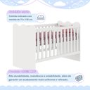 Ver imagem 6 de Quarto de Bebê Completo 100% MDF Berço Guarda-Roupa 3 Portas Ternura Branco