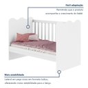 Ver imagem 5 de Quarto de Bebê Completo 100% MDF Berço Guarda-Roupa 3 Portas Ternura Branco