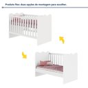 Ver imagem 6 de Quarto de Bebê Completo 100% MDF Berço Guarda-Roupa 3 Portas Ternura Branco