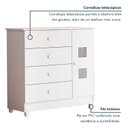 Ver imagem 7 de Quarto de Bebê Completo 100% MDF Berço Guarda-Roupa 3 Portas Ternura Branco