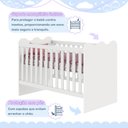 Ver mais imagens de Quarto de Bebê Completo 100% MDF Berço Guarda-Roupa 3 Portas Ternura Branco