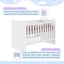 Ver imagem 7 de Quarto de Bebê Completo 100% MDF Berço Guarda-Roupa 3 Portas Ternura Branco