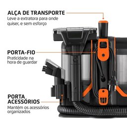 Extratora e Higienizadora Portátil Deep Cleaner Ii Mondial 1800w Exp-02-o 220v 60hz - 8
