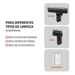 Extratora e Higienizadora Portátil Deep Cleaner Ii Mondial 1800w Exp-02-o 220v 60hz - 6