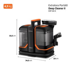 Extratora e Higienizadora Portátil Deep Cleaner Ii Mondial 1800w Exp-02-o 220v 60hz - 7