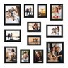 Kit 12 Molduras Quadros 6-10x15 + 4-13x18 + 2-20x25 com Vidro:preto/mesa (gravata) - 1
