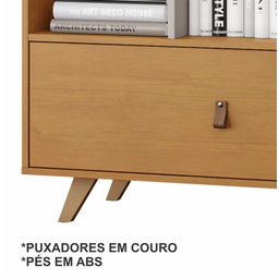 Livreiro Giga 1 Gaveta Jcm Movelaria - Cinamomo/off - 4
