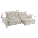 Ver imagem 3 de Sofá Melt 02 Módulos de 90cm Br 25cm Meu Sofá Online A302 Linho Branco
