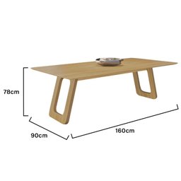 Mesa de Jantar França C03 160x90cm Freijó - 3
