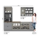 Ver imagem 3 de Cozinha Completa Modulada 9 Portas 5 Gavetas Emily Cinza/Nature