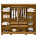 Ver imagem 5 de Guarda Roupa Casal com Espelho 8 Portas 236cm Ágata M07 Freijó/cinza - Mpozenato
