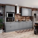 Ver imagem 1 de Cozinha Completa Modulada 8 Portas 5 Gavetas Emily Cinza/Calcare