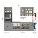 Ver imagem 3 de Cozinha Completa Modulada 8 Portas 5 Gavetas Emily Cinza/Calcare