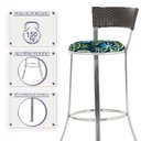 Ver imagem 4 de Jogo de Mesa Bistrô com Tampo de Vidro Redondo 4 Banquetas em Alumínio e Fibra Sintética Argila