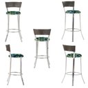 Ver imagem 5 de Jogo de Mesa Bistrô com Tampo de Vidro Redondo 4 Banquetas em Alumínio e Fibra Sintética Argila