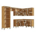 Ver imagem 4 de Cozinha de Canto 100% Mdf  8 Peças 14 Portas e Vidro Reflecta 321cm Vicenza Espresso Móveis