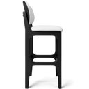 Ver imagem 7 de Kit 06 Banquetas Alta Para Cozinha Madeira Fixa Betta L02 Preto Corano Branco - Lyam Decor