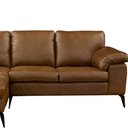 Ver imagem 5 de Sofá Chaise Esquerdo 3 Lugares Maitê 272cm Couro Marrom - Sallar Home