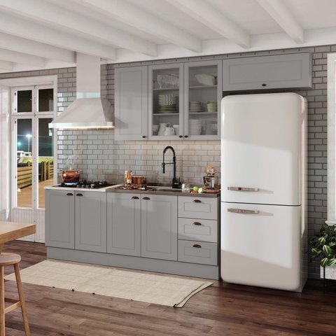 Cozinha Compacta 8 Portas e 3 Gavetas Emily